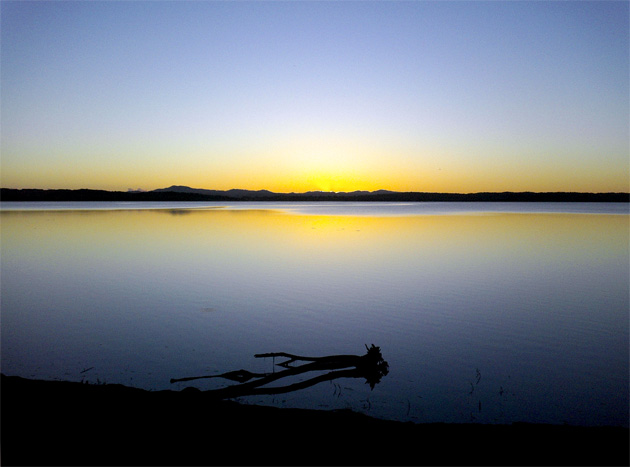 クッチャロ湖の夕暮れ